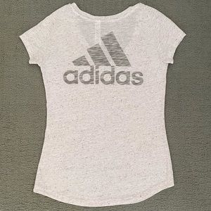 Adidas Winners Short Sleeve Melange V-Neck Tshirt